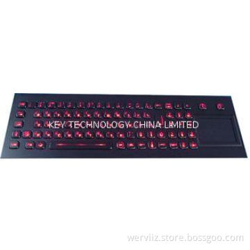 IP65 dynamic industrial black metal backlight pc keyboard w